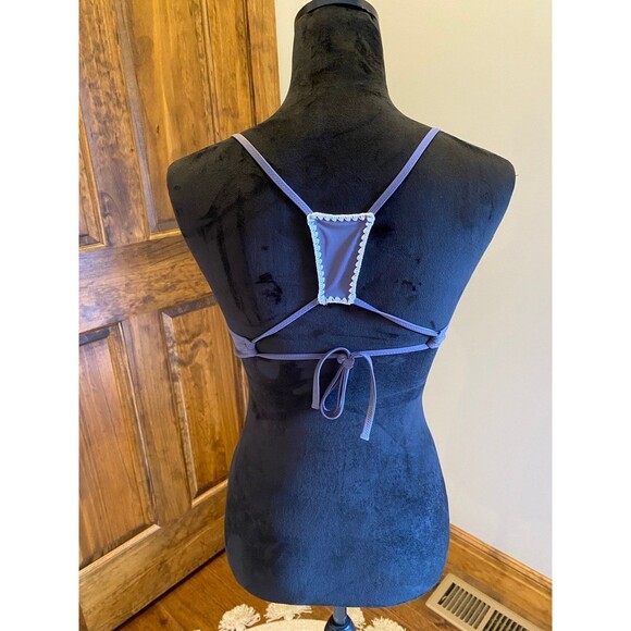 Shade & Shore Gray & Turquoise 34C Underwire Bikini Top CUTE! - Picture 4 of 6